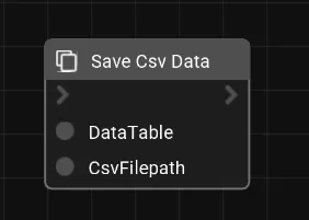 Save Csv Data node